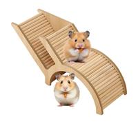 Hábitat de hámster de madera, túneles y escaleras para mascotas pequeñas, escondites de tesis, equipo de hámster de múltiples etapas, escalada para mascotas y juguetes mastic