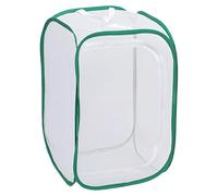 Hábitat de mariposa, 15.7 x 15.7 x 23.6 pulgadas / 40 x 40 x 60 cm, jaula de malla plegable para animales pequeños, terrario blanco, gran espacio para el cultivo de plantas, portátil para el cuidado