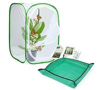 Hábitat de Mariposa con Bandeja para excrementos, Jaula con Alfombrilla para excrementos, Jaula de Mariposa monarca de 24 Pulgadas de Alto