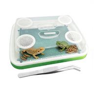 Hábitat De Sericultura Transparente: Vivero De Larvas, Recinto De, Terrario De Insectos Ventilado | Bandeja De Separación De Residuos Extraíble Contenedor De Diseño Apilable para Gecko Reptil