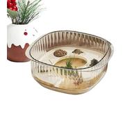 Hábitat de tortuga pequeña | Hábitat de tortuga multifunción pequeño transparente de visión completa | Tanque de acuario para reptiles y tortugas | para cangrejos ermitaños, cangrejos de río, anfibios