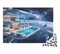 Habitat Espacial Puzzle para Adultos Puzzle de 1000 Piezas Vista Galaxia Puzzle para Toda la Familia Relajación 52x38cm/1000pcs