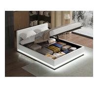 Habitat et jardin Cama con LED "Anastasia" - 140 x 190 cm - Blanco