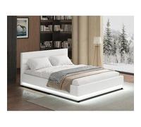 Habitat et jardin Cama con LED "Anastasia" - 140 x 190 cm - Blanco