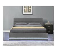 Habitat et jardin Cama con LED "Anastasia"- 160 x 200 cm - Gris oscuro