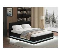 Habitat et jardin Cama con LED "Anastasia"- 160 x 200 cm - Negro