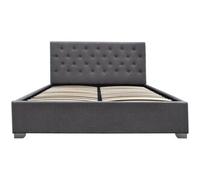 Habitat et jardin Cama doble con cofre "Tino" 140 × 190 cm - Gris