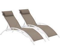 Habitat et Jardin Conjunto de Dos tumbonas de Aluminio Beauty - Phoenix - Topo