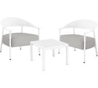 Habitat et Jardin Conjunto de Muebles de jardín Céora de Metal y plástico - 2 plazas - Blanco