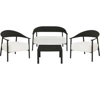 Habitat et Jardin Conjunto de Muebles de jardín Céora de Metal y plástico - 4 plazas - Negro