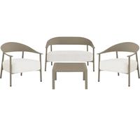 Habitat et Jardin Conjunto de Muebles de jardín Céora de Metal y plástico - 4 plazas - Topo