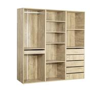 Habitat et Jardin - Kit de vestidor de ópera modular, 3 elementos, color beige