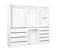 Habitat et Jardin - Kit de vestidor de ópera modular, 3 elementos, color blanco