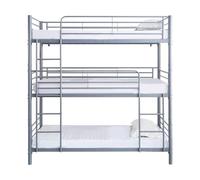 Habitat et Jardin Litera Triple de Metal Havin - 90 x 190 cm - Gris -