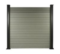 Habitat et Jardin Lote de 6 lamas composite para vallas + poste - 1,60m