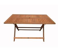Habitat et Jardin Mesa Plegable en Madera exótica Hong Kong - Maple - 135 x 80 cm - Marrón Claro