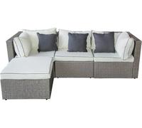 Habitat et Jardin Muebles de jardín Bajos en Resina Tejida Kuba - Gris