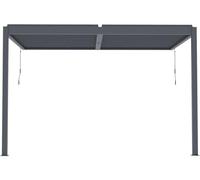Habitat et Jardin Pérgola bioclimática adosada Windsor con led - 3 x 4 m - Antracita