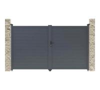 Habitat et jardin Puerta de aluminio "Marc" - 299,5 x 180,9 cm - Gris