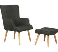 Habitat et Jardin Sillón escandinavo en Tela Odense - 73 x 81 x 92,5 cm - Gris Oscuro