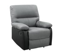 Habitat et Jardin Sillón reclinable Lincoln - Negro/Gris Oscuro