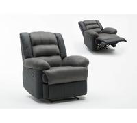 Habitat et Jardin Sillón Relax Buckingham - Negro/Gris Oscuro
