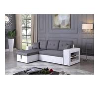 Habitat et jardin Sofá esquinero convertible/reversible "Axel" - Blanco/Gris