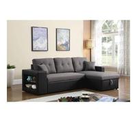 Habitat et jardin Sofá esquinero convertible/reversible "Axel" - Negro/Gris