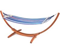 Habitat & Jardin Hamaca de madera con lona de algodón "dallas" - 3 m - azul mezclado