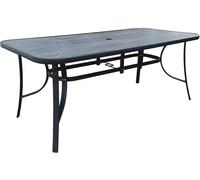 Habitat & Jardin Mesa de jardín gris effet marbre 180 x 90 x 72 cm