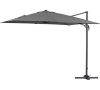 Habitat & Jardin Parasol mástil de alulminio gris 300 x 300 x 290 cm