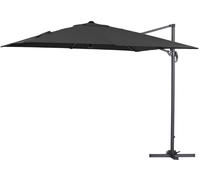 Habitat & Jardin Parasol mástil de alulminio negro 300 x 300 x 290 cm