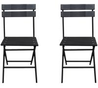 Habitat & Jardin Silla de jardín negro 45 x 40 x 79 cm