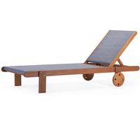 Habitat & Jardin Tumbona madera gris 193 x 71 x 80 cm