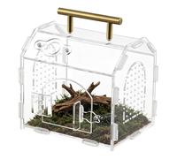 Hábitat para Araña Saltarina Jaula de Acrílico para Reptiles con Asa