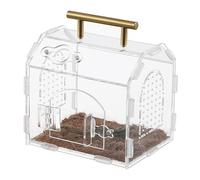 Hábitat Para Araña Saltarina Tanque Transparente para Reptiles con Asa