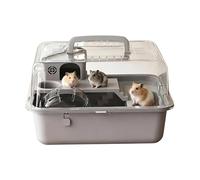 Hábitat para hámster | con botella de agua portátil | de cama para hámster de 12 pulgadas, hábitat de ratón, para mascotas, enanos, erizos sirios, animales pequeños, viajes al aire libre y hogar