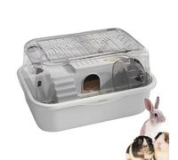 Hábitat pequeño para hámster: jaula para animales de hámster de 13,78 x 9,84 x 7,28 pulgadas | Hábitat de jaula para hámsteres de doble capa | Pequeño animal descansando ejercicio con rueda pa