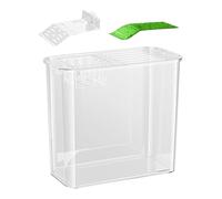 Hábitat transparente de tortuga, tanque de terrario para mascotas, diseño resistente y fácil de limpiar, espacio de alimentación y baño premium, material fiable, el mejor accesorio para reptiles y