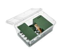 Hábitat transparente para animales trepadores con de alimentos | Terrario pequeño para reptiles para gecko crestado, lagarto, serpiente, hogar, apartamento, garaje