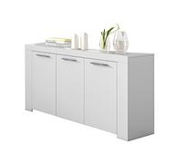 Habitdesign Aparador, Buffet Moderno, Armario Auxiliar Comedor, Modelo Ambit, Color Blanco Artik, Medidas: 144 cm (Ancho) x 80 cm (Alto) x 42 cm (Fondo)