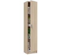 Habitdesign Armario Multiusos 1 Puerta 3 Estantes, 182x37x37 (AltoxAnchoxFondo - en cm), Columna Multiusos