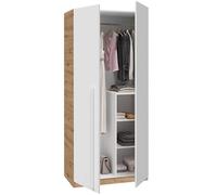 Armario noa blanco artik (blanco mate) - roble nodi 90 x 200 x 52 cm
