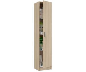 Habitdesign Armario Multiusos 1 Puerta 3 Estantes, 182x37x37 (AltoxAnchoxFondo - en cm), Columna Multiusos