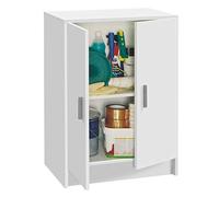 Habitdesign Armario Multiusos Bajo 2 Puertas 1 Estante, 80x59x37 (AltoxAnchoxFondo - en cm), Color Blanco Mate