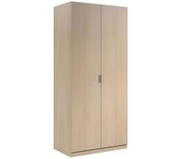 Habitdesign Armario Ropero 2 Puertas, Armario Habitación, Dormitorio, Modelo Low Cost, Acabado en Color Roble, Medidas: 81 cm (Ancho) x 180 cm (Alto) x 52 cm (Fondo)
