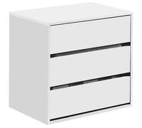 Habitdesign Cajonera, Cómoda con Tres cajones, Acabado en Blanco Mate, Dimensiones: 60 cm (Ancho) x 57 cm (Alto) x 44 cm (Fondo)