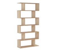 Habitdesign Estantería Salon, Comedor, Libreria Oficina, Separador Ambientes, Modelo Athena, Color Roble Canadian, Medidas: 80 cm (Ancho) x 192 cm (Alto) x 25 cm (Fondo)