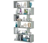 Habitdesign Estantería Salon Comedor Athena, Libreria Oficina, Separador Ambientes, Color Cemento, Medidas: 80 cm (Ancho) x 192 cm (Alto) x 25 cm (Fondo)