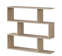 Habitdesign Estantería Baja Salon Comedor Athena, Libreria Oficina, Separador Ambientes, Color Roble Canadian, Medidas: 110 cm (Ancho) x 97 cm (Alto) x 25 cm (Fondo)